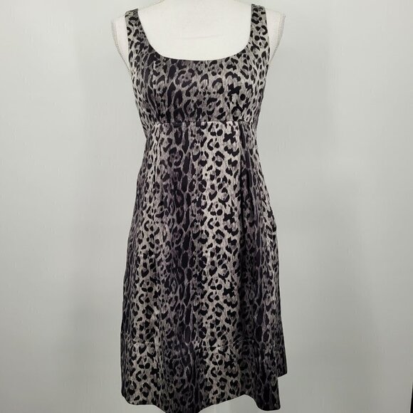 The Limited 100% Silk Sleeveless Leopard Print Dress - Picture 1 of 10